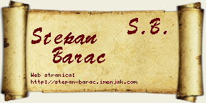Stepan Barać vizit kartica